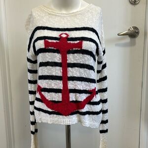 Bluenotes nautical knit long sleeve sweater